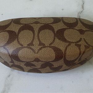 Brown Coach Hard Clamshell Sunglasses Case